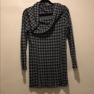 Black and gray super soft sweater dress